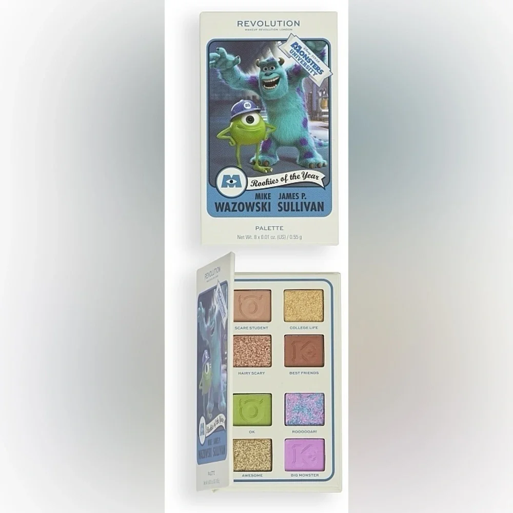 Makeup Revolution X Monsters University Card Eyeshadow Palette Mike&Sulley Scare